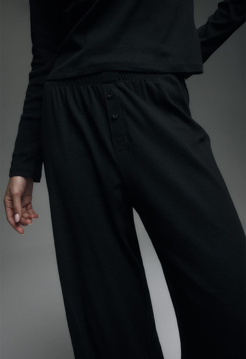 H&M - Pointelle-knit pyjamas - black