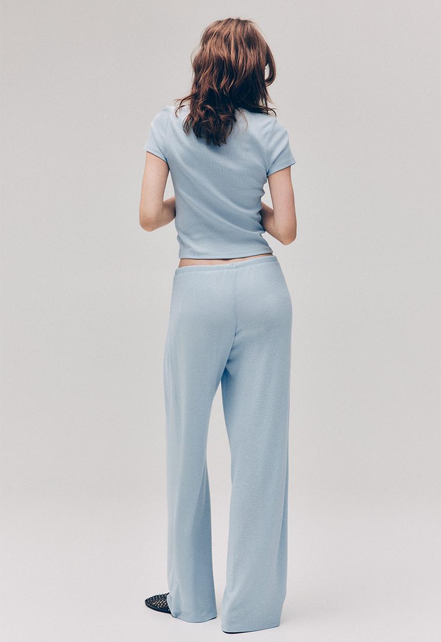 H&M - Fine-knit trousers - light blue