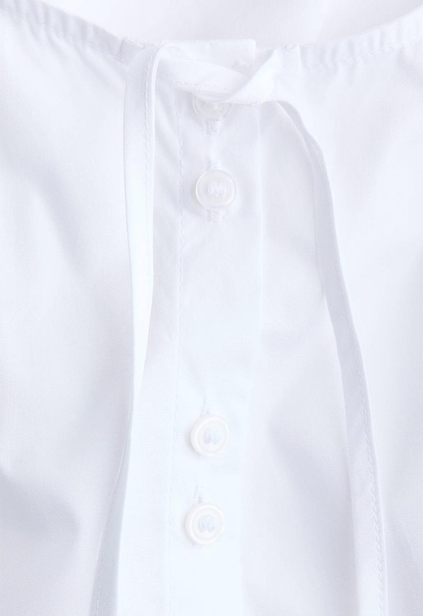 H&M - Puff-sleeved poplin blouse - white