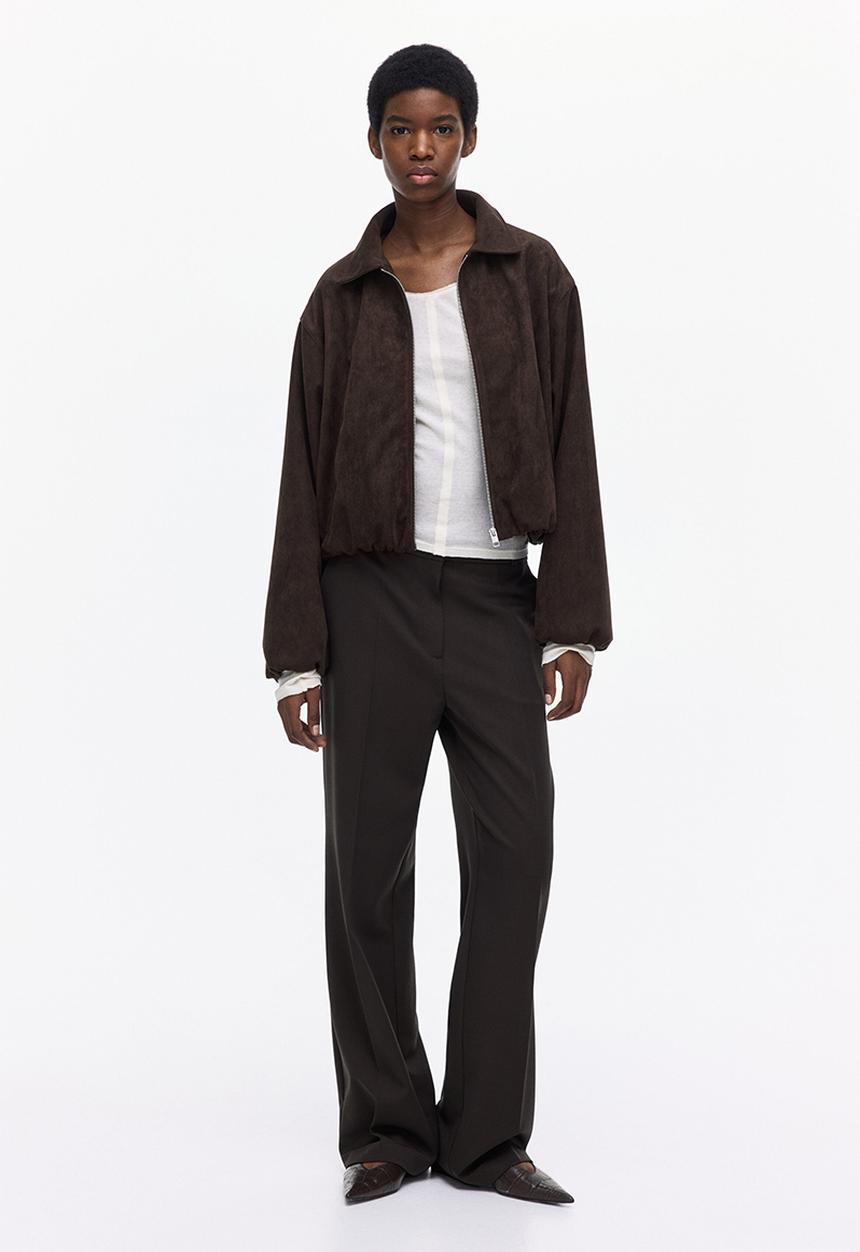 H&M - Tailored twill trousers - dark brown