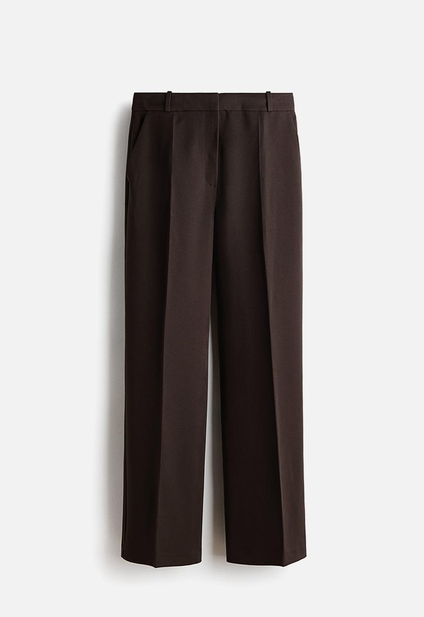 H&M - Tailored twill trousers - dark brown