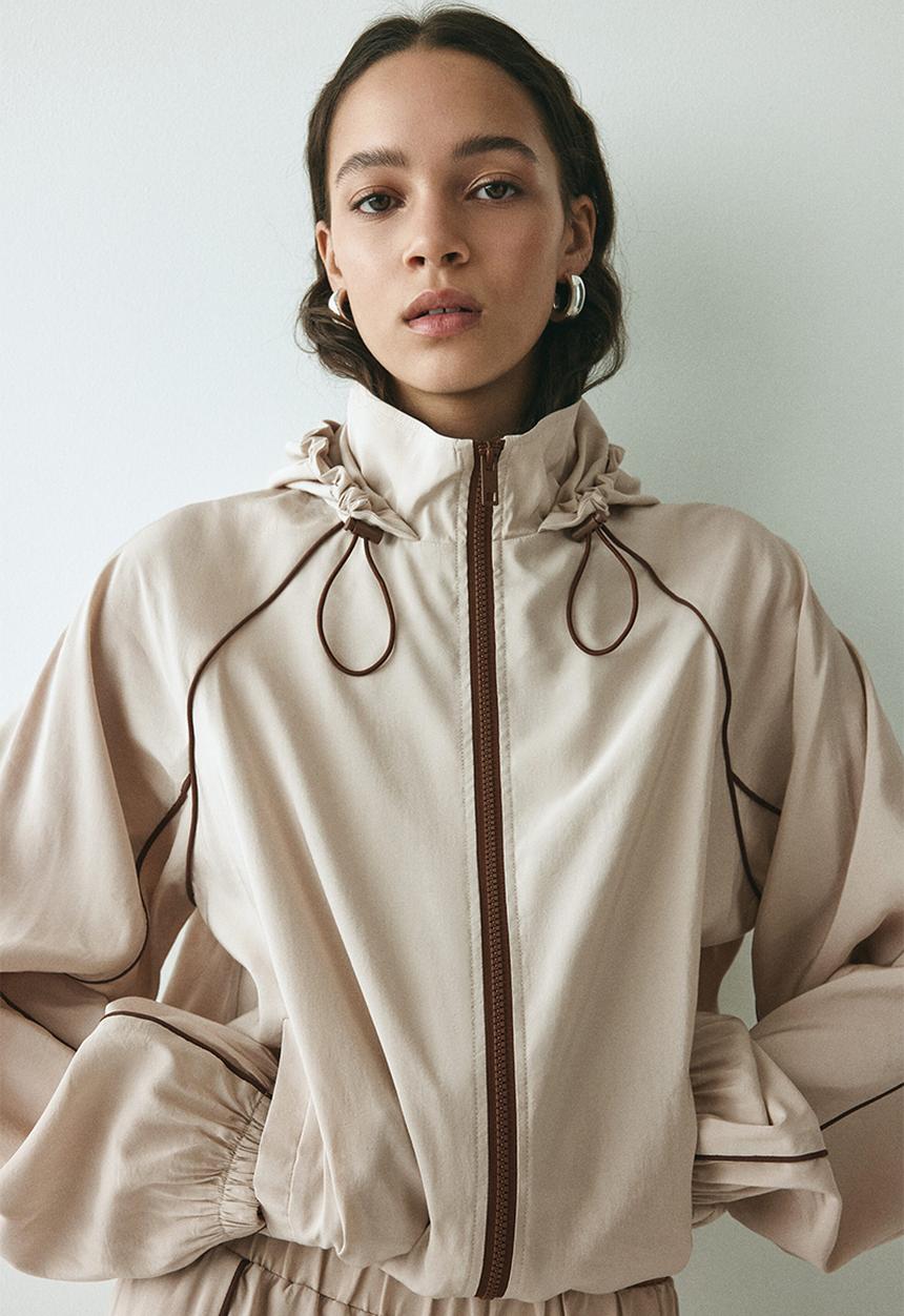 H&M - Oversized windbreaker - light beige