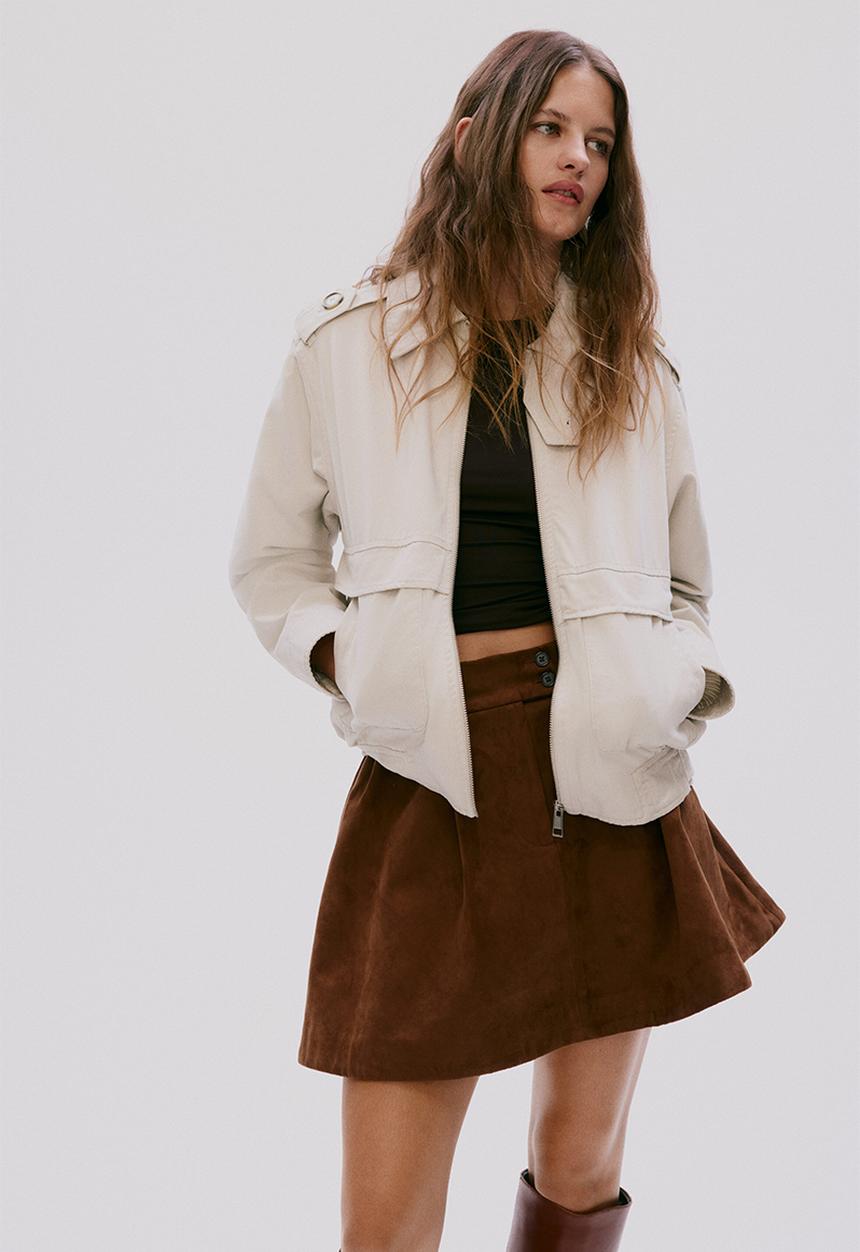 H&M - Collared twill jacket - light beige
