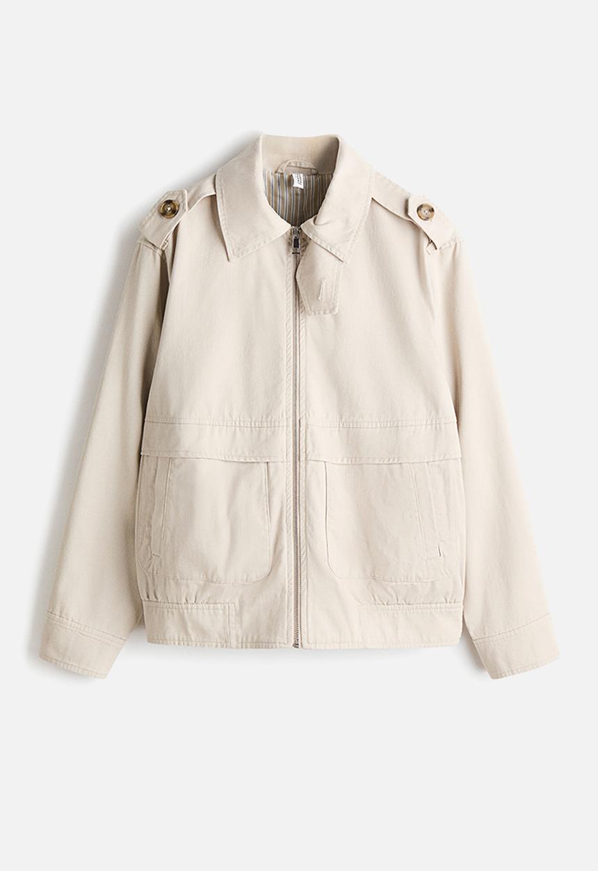 H&M - Collared twill jacket - light beige