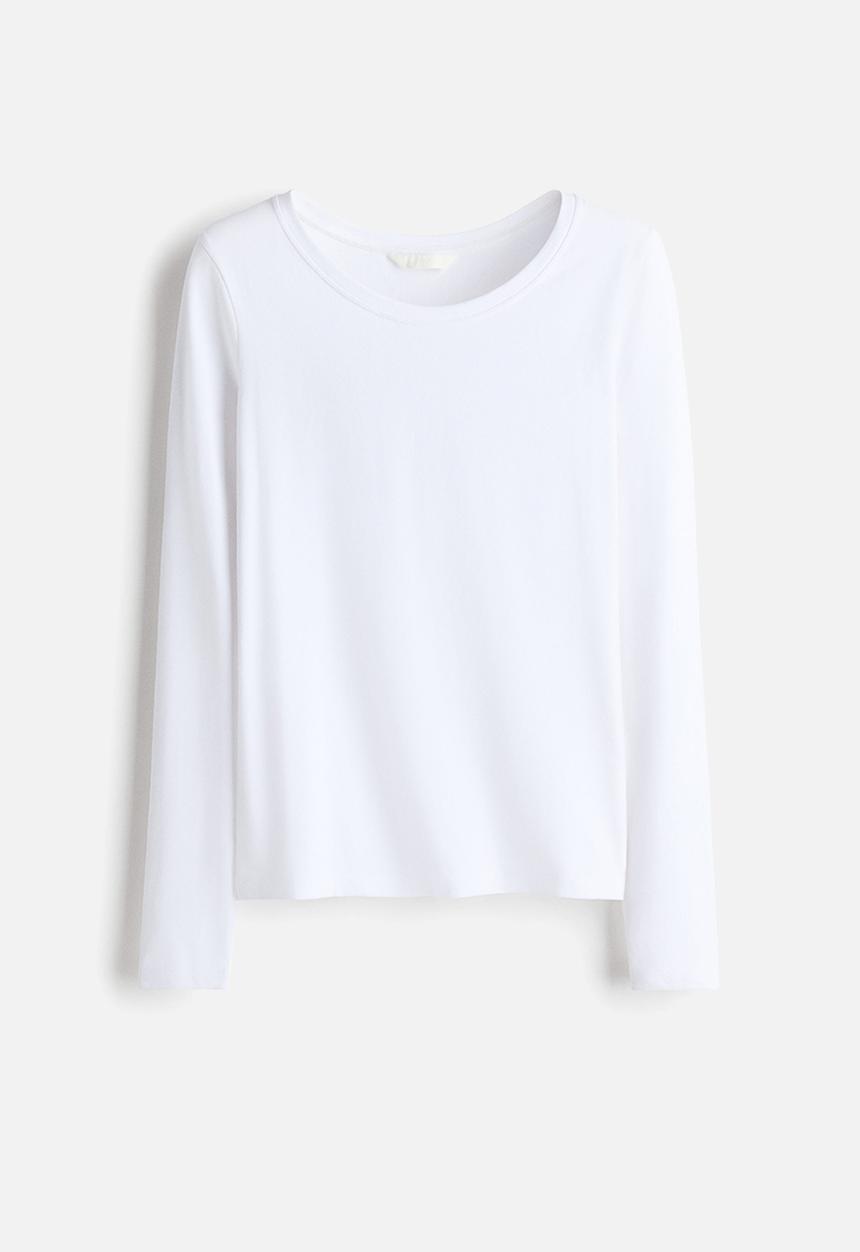 H&M - Fitted cotton top - white