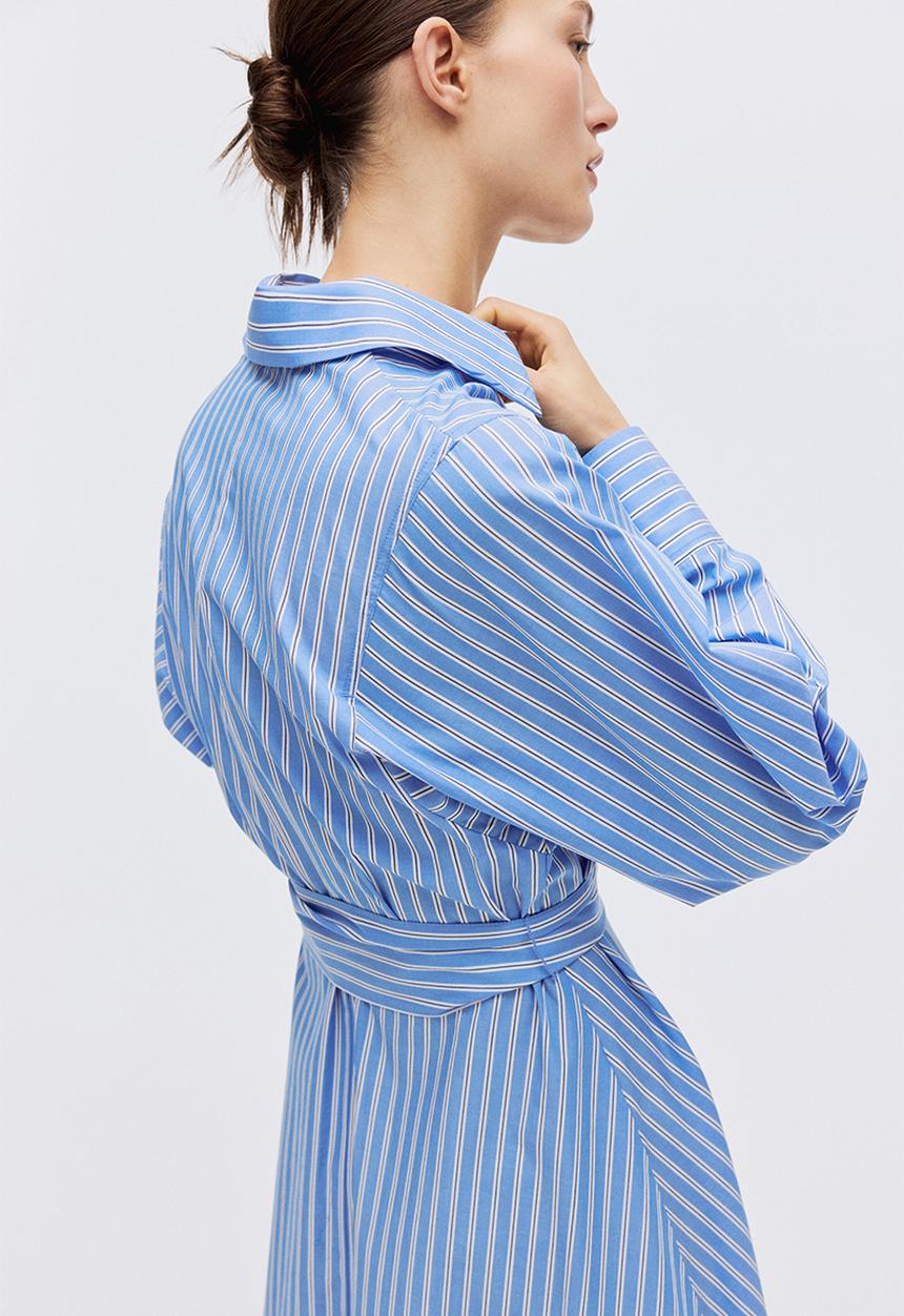 H&M - Shirt dress - blue/striped