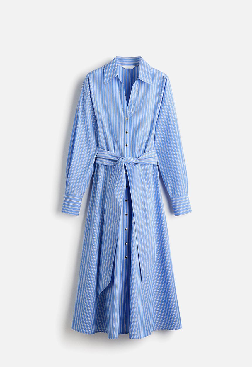 H&M - Shirt dress - blue/striped