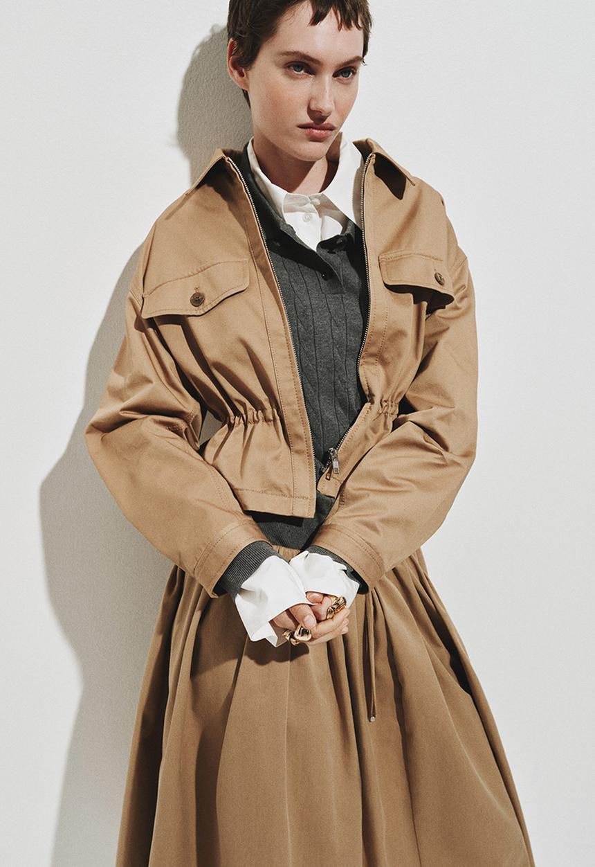 H&M - Cotton twill jacket - dark beige