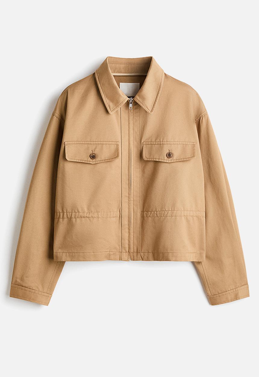 H&M - Cotton twill jacket - dark beige