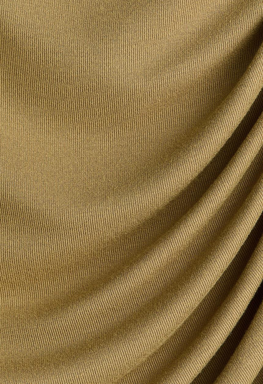 H&M - Draped viscose top - golden olive