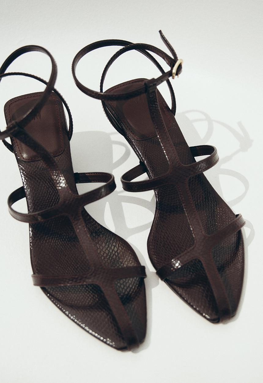 H&M - Heeled sandals - dark brown