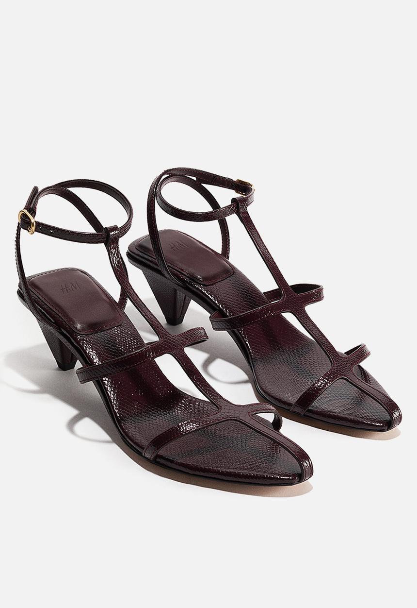 H&M - Heeled sandals - dark brown