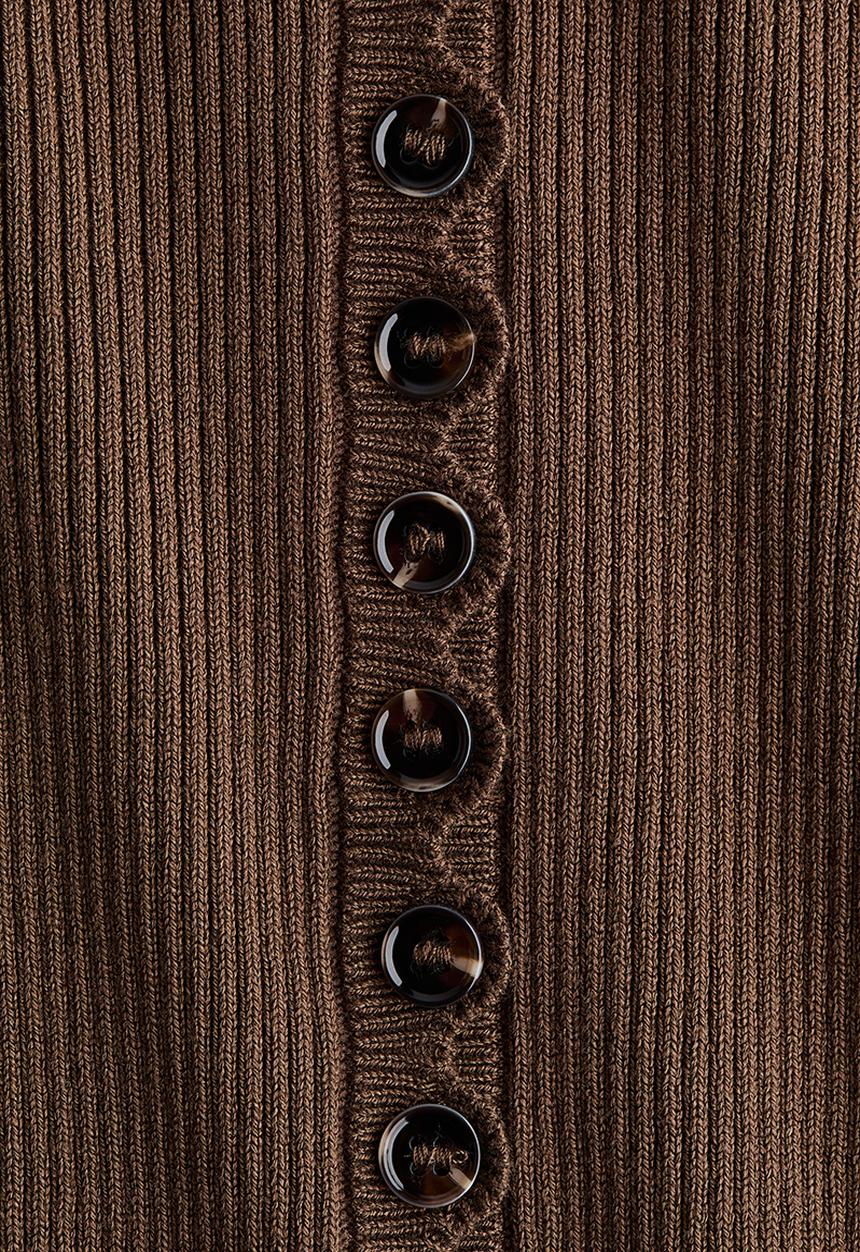 H&M - Ribbed cardigan - brown
