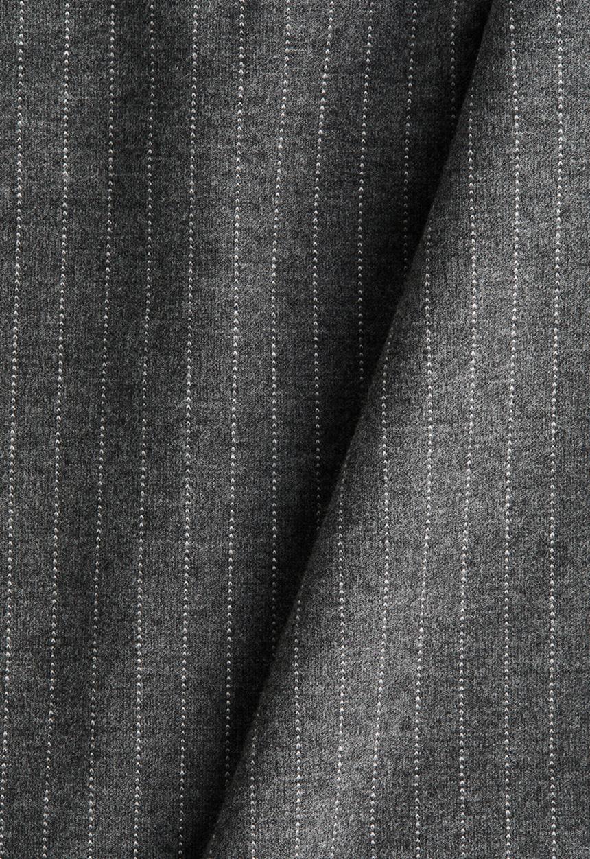 H&M - Cowl-neck jersey top - grey marl/pinstriped