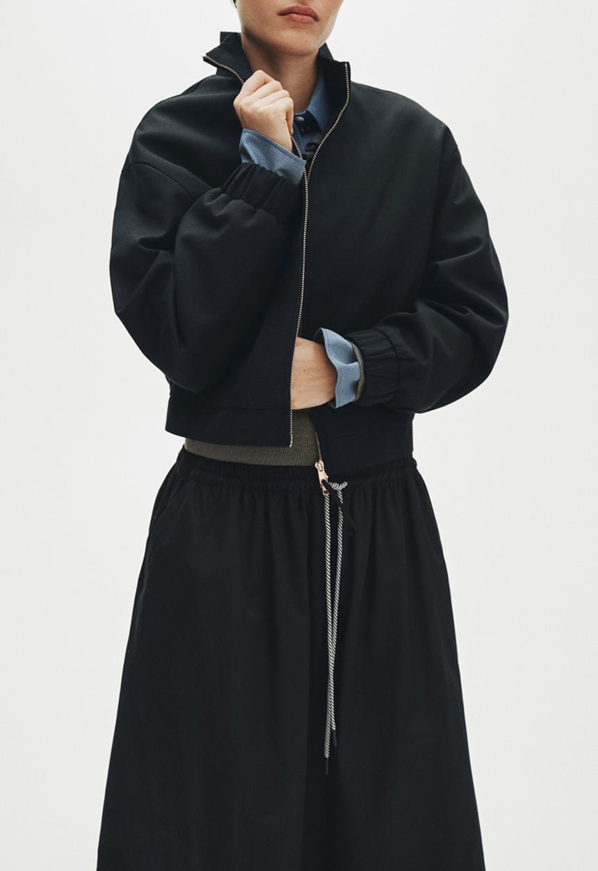 H&M - Cotton drawstring skirt - navy blue