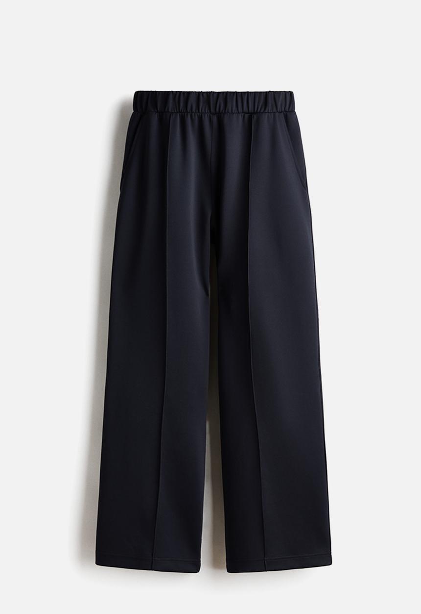 H&M - Crease-front pull-on trousers - navy blue