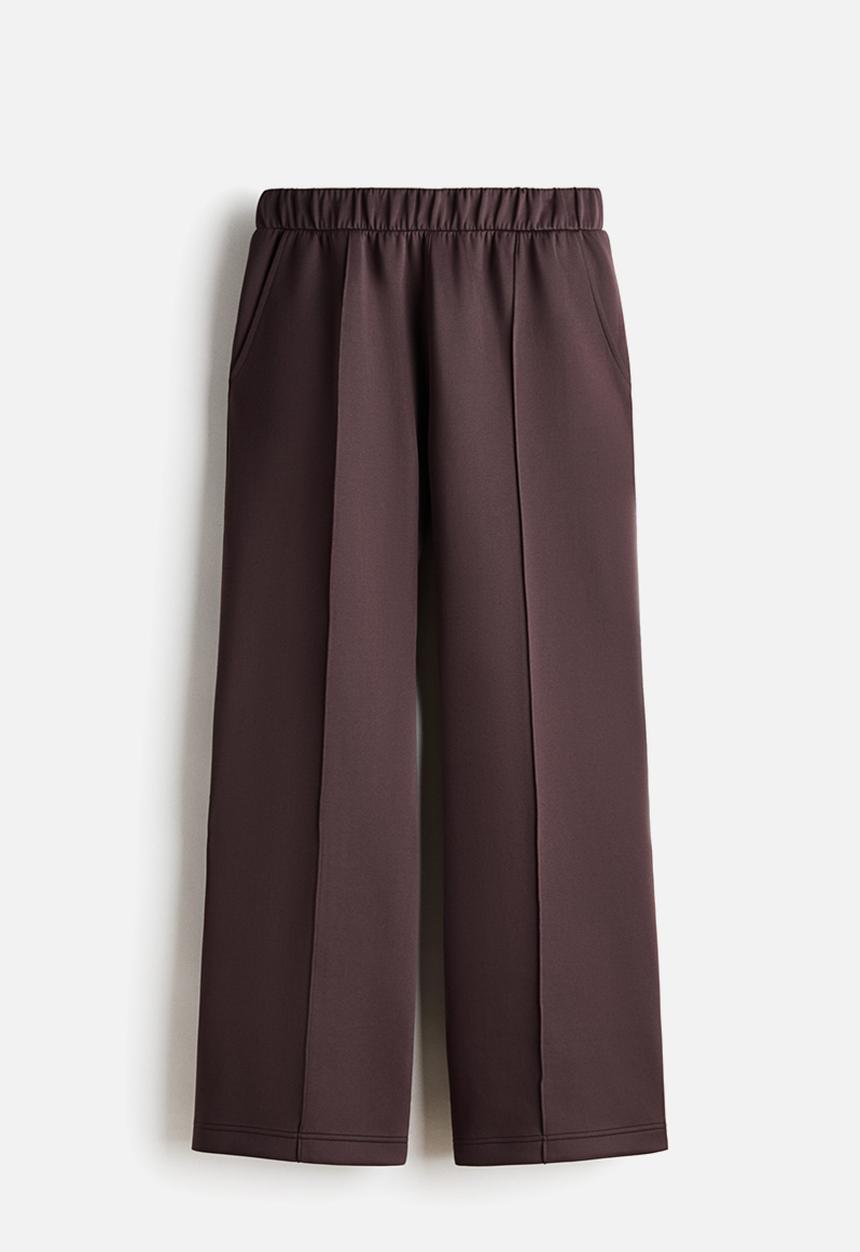 H&M - Crease-front pull-on trousers - truffle grey