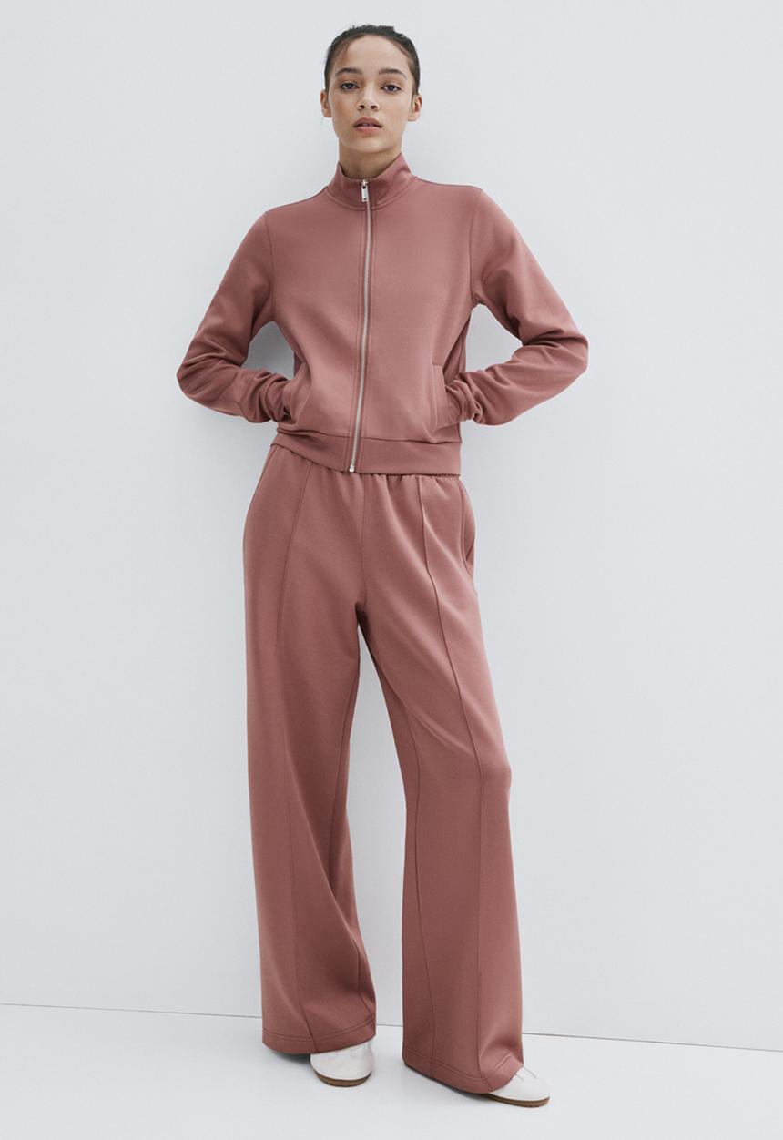 H&M - Crease-front pull-on trousers - old rose