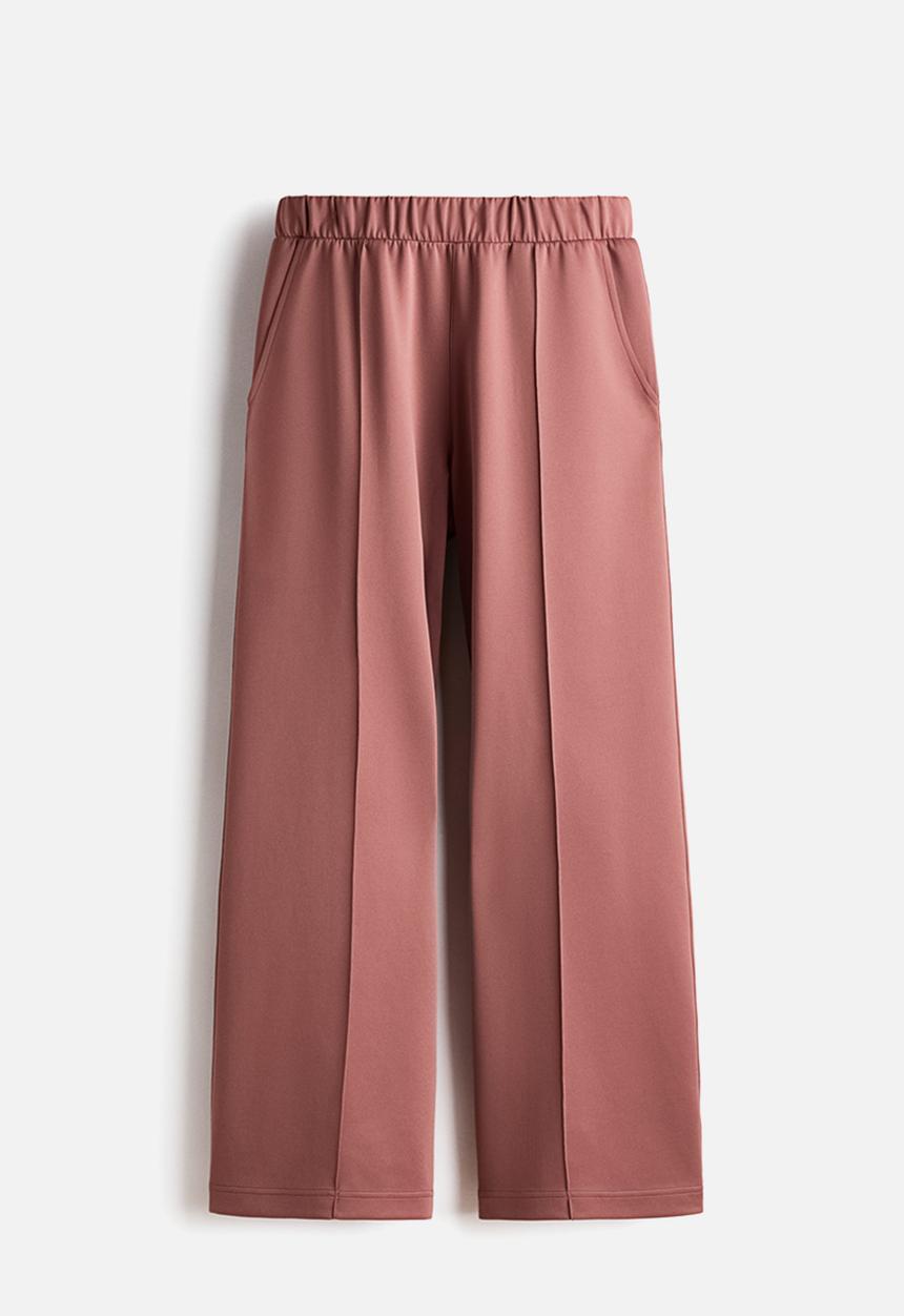 H&M - Crease-front pull-on trousers - old rose