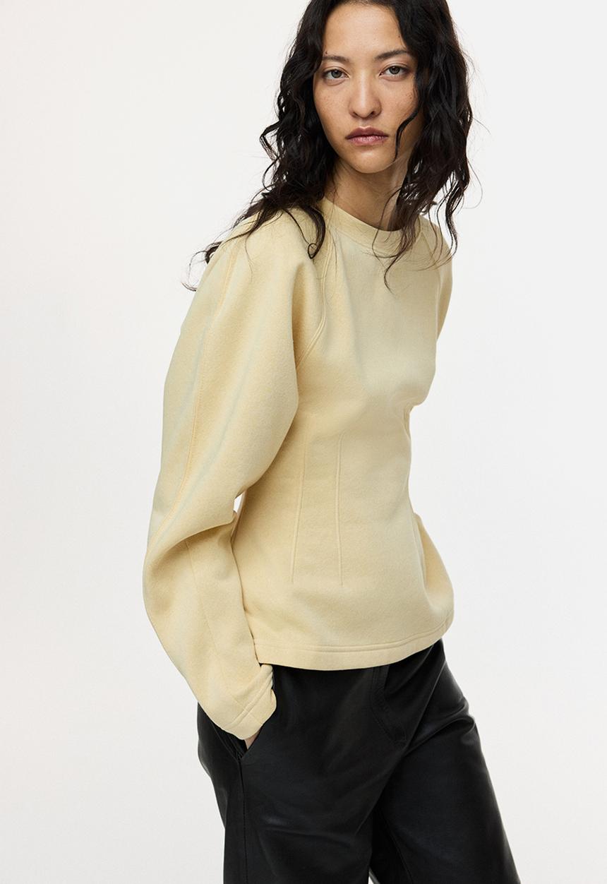 H&M - Waisted sweatshirt - beige