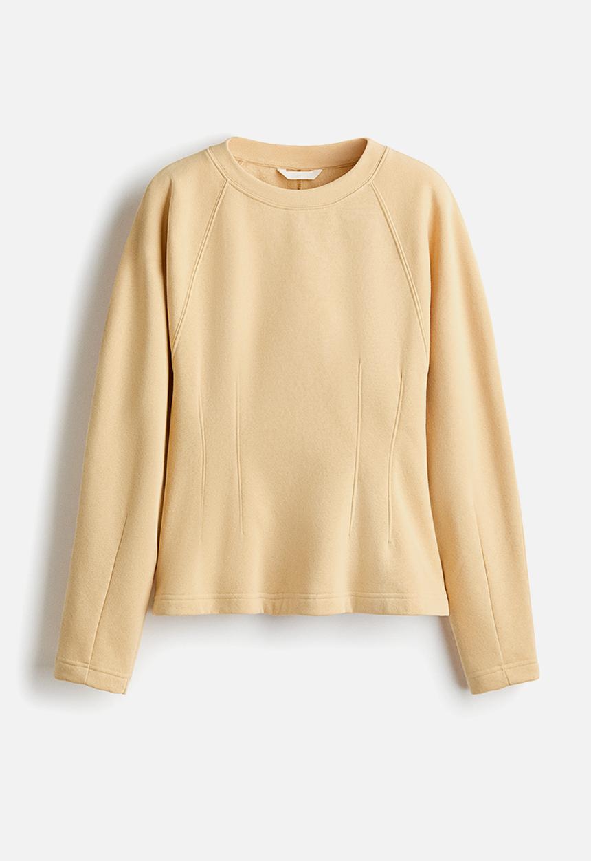 H&M - Waisted sweatshirt - beige