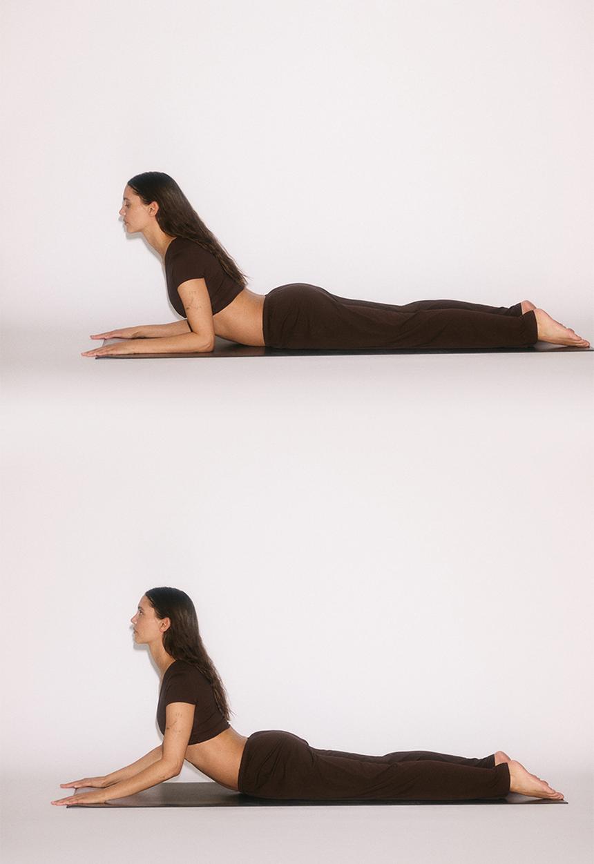 H&M - Relaxed fit wide yoga pants - warm brown
