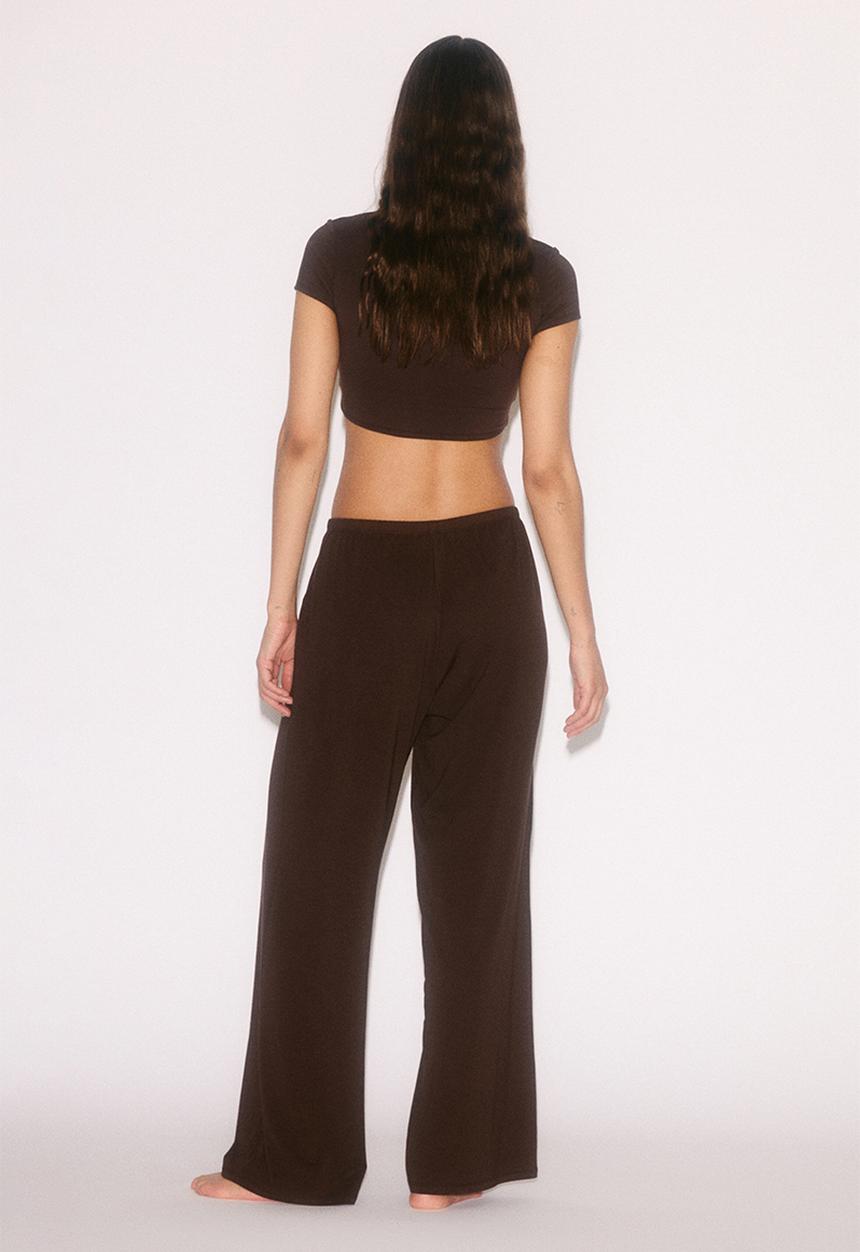 H&M - Relaxed fit wide yoga pants - warm brown