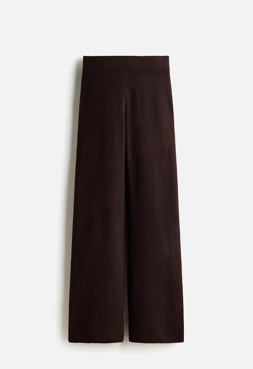 H&M - Wide knitted trousers - dark brown