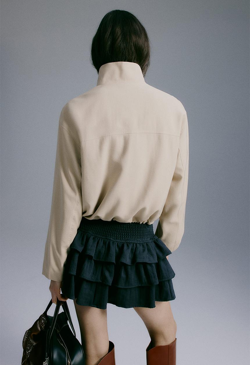 H&M - Funnel-collar jacket - light beige