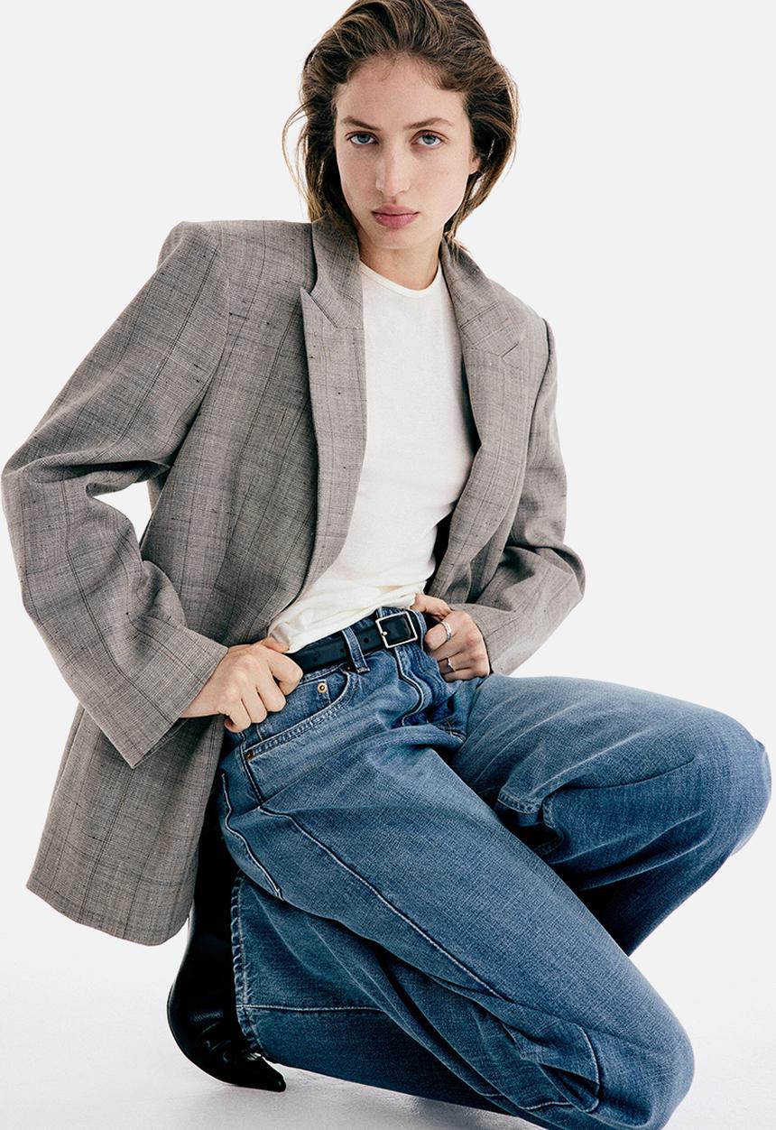 H&M - Wide high jeans - denim blue