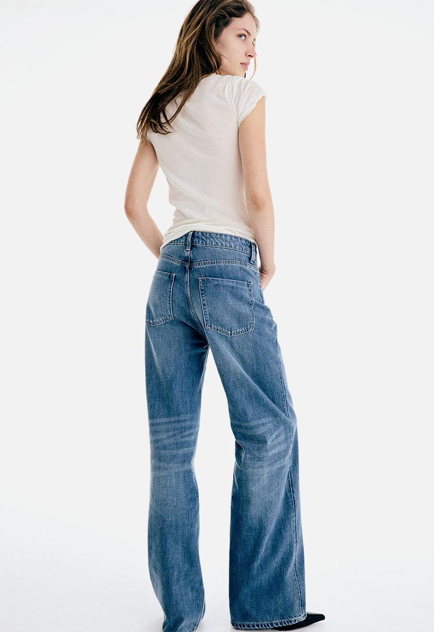 H&M - Wide high jeans - denim blue