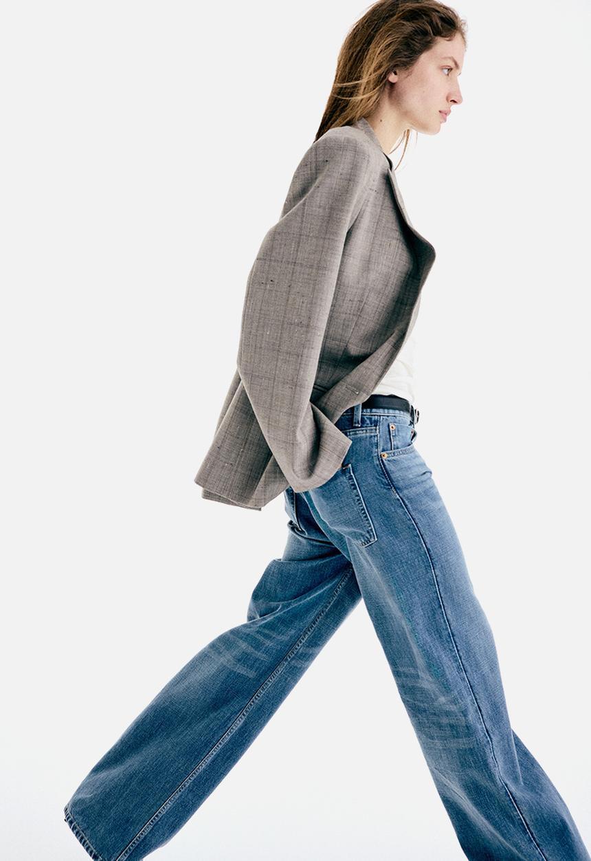 H&M - Wide high jeans - denim blue