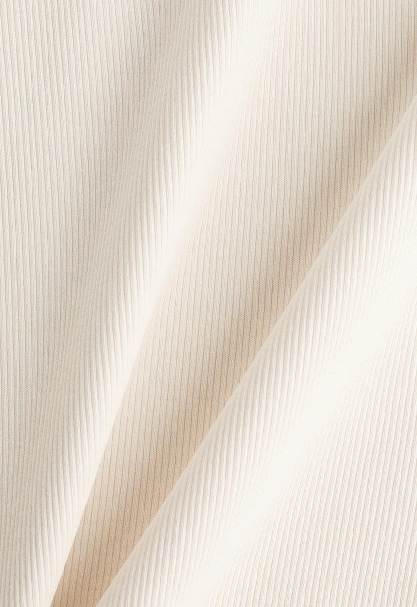 H&M - Ribbed boat-neck top - white