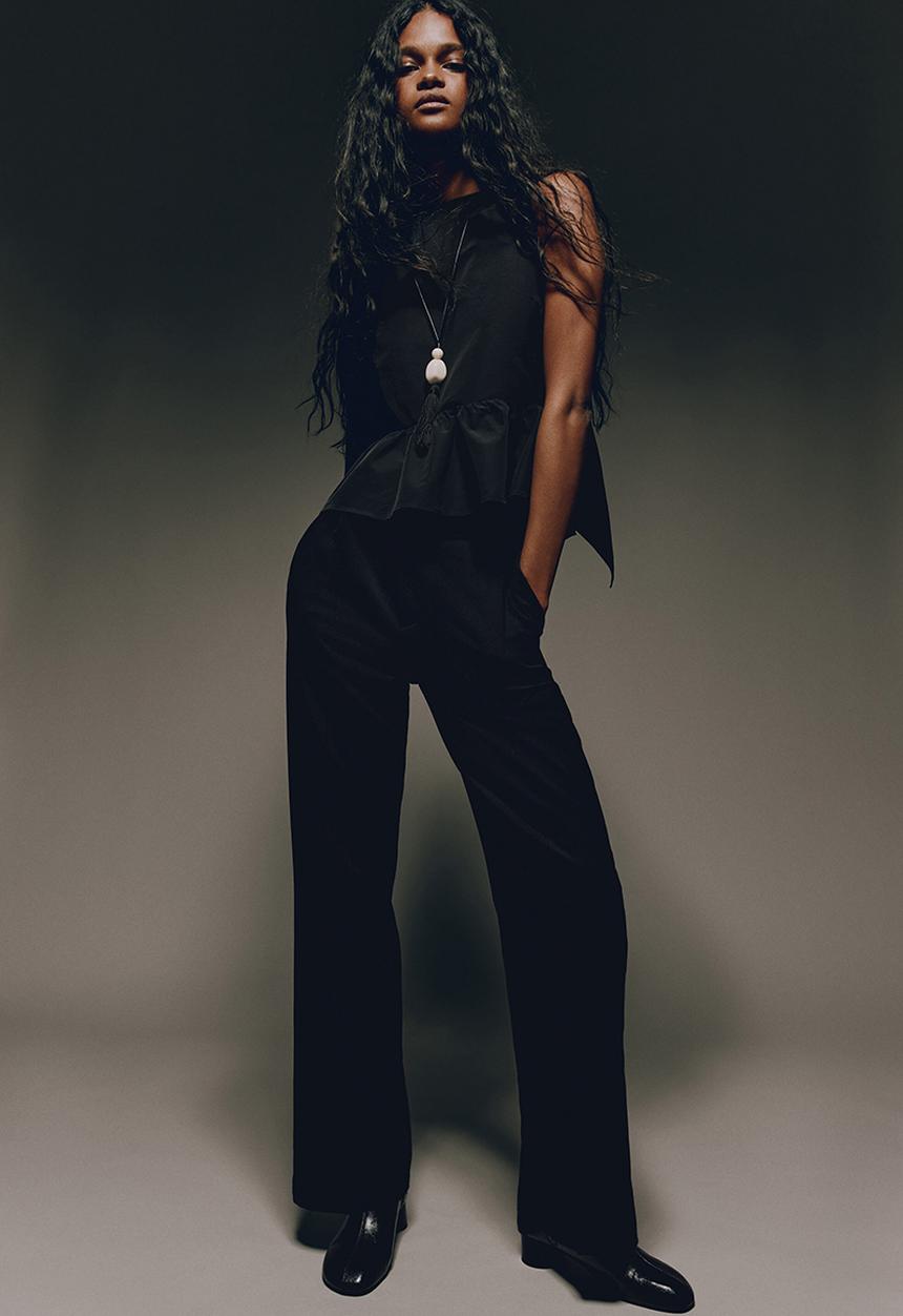 H&M - Tailored trousers - black