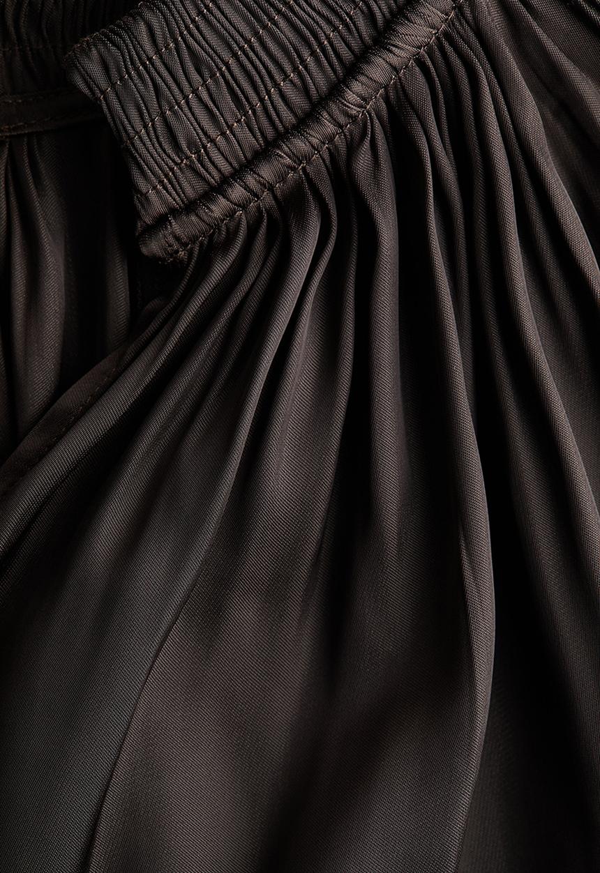 H&M - Oversized v-neck blouse - dark brown