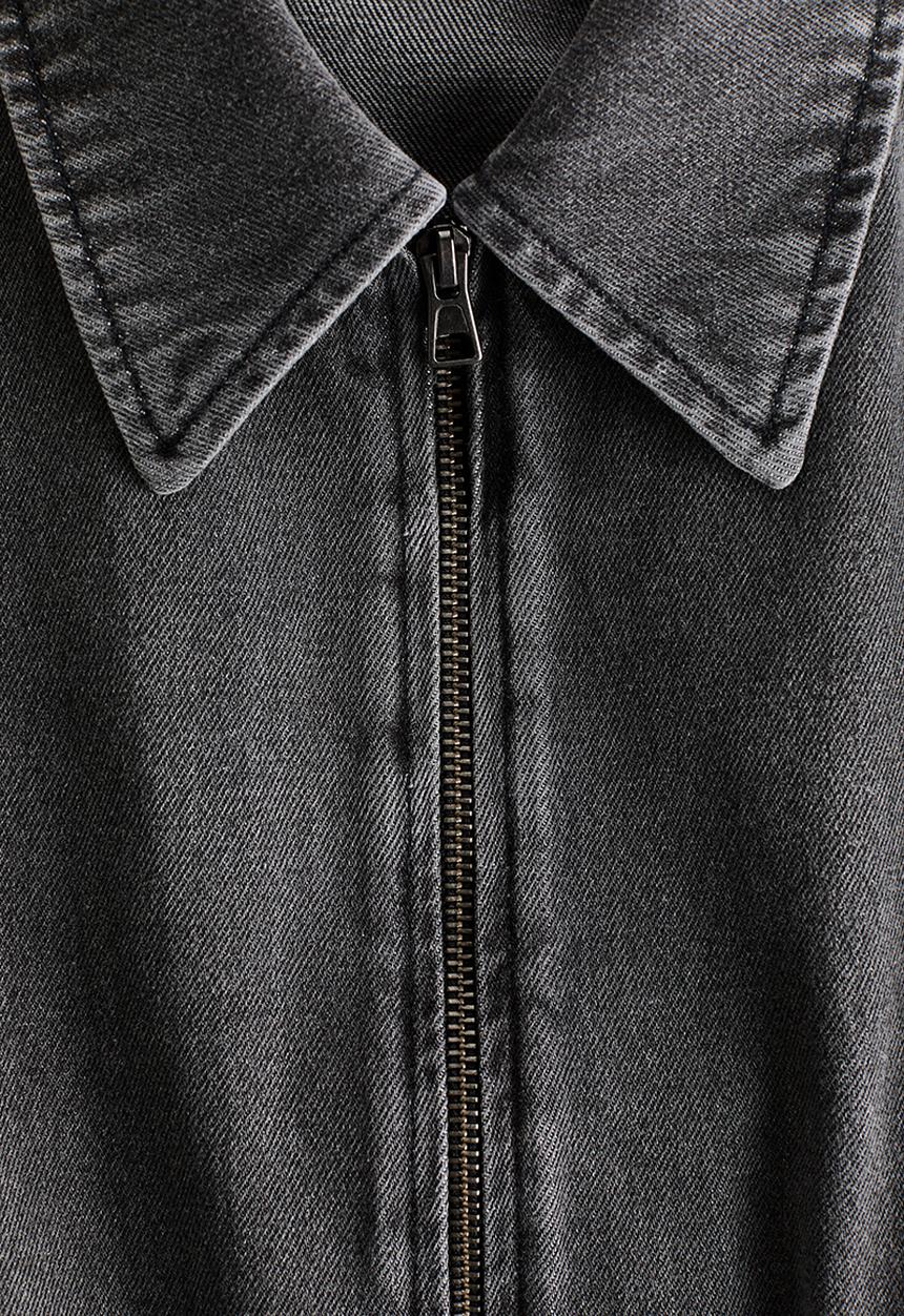 H&M - Oversized denim jacket - dark denim grey