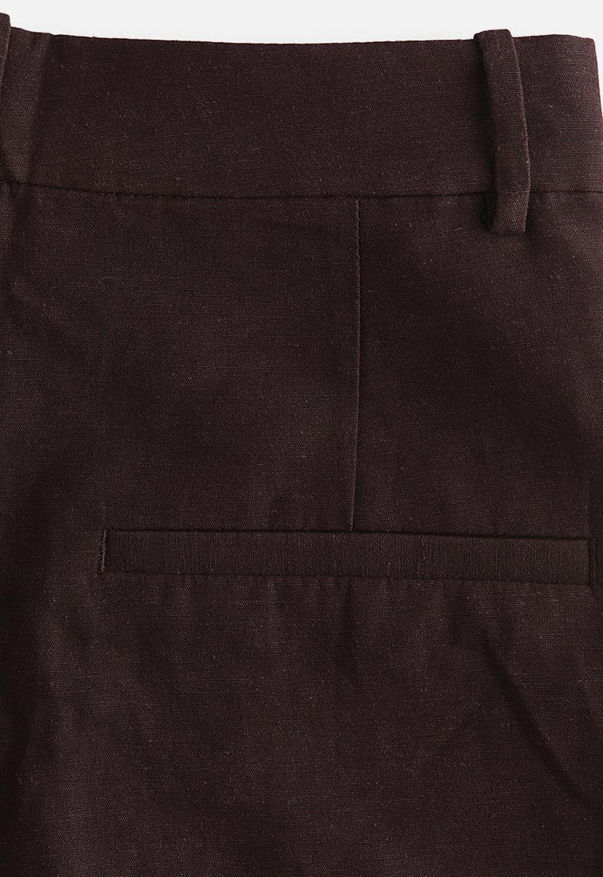 H&M - Tailored linen-blend shorts - dark brown