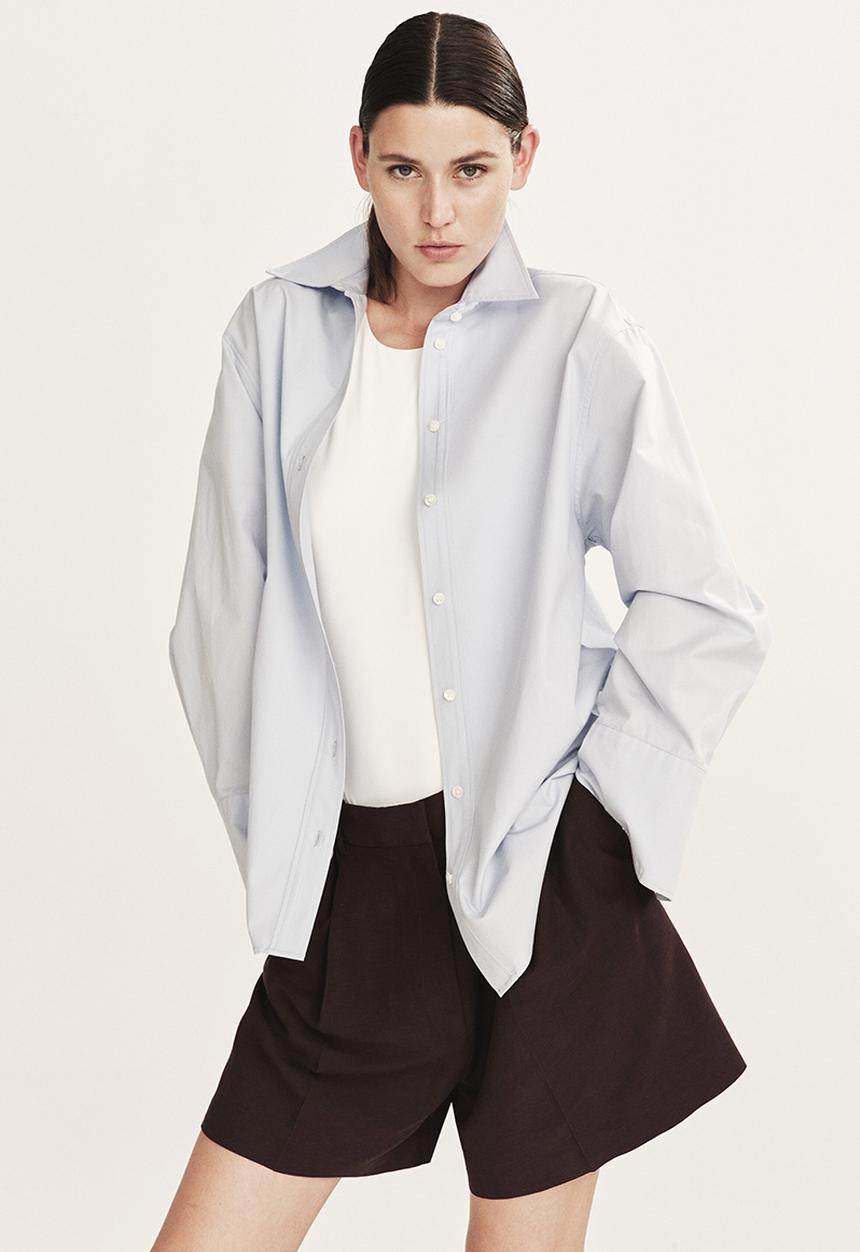 H&M - Tailored linen-blend shorts - dark brown