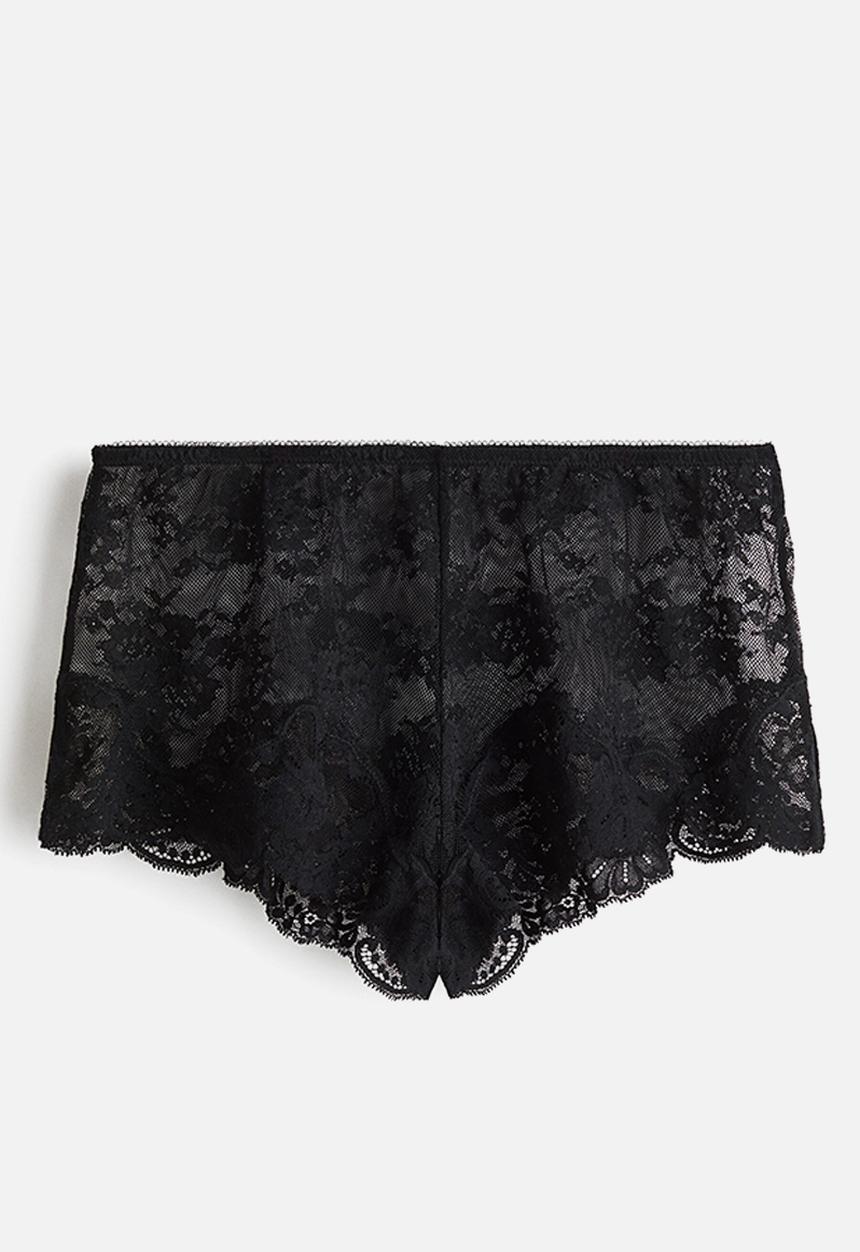 H&M - Lace shortie briefs - black