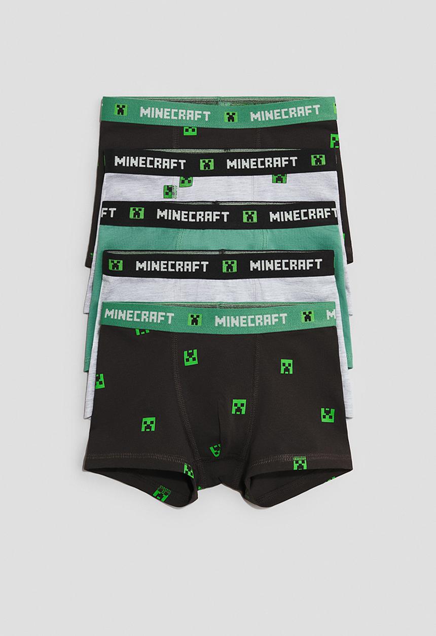 H&M - 5-Pack trunks - black/minecraft