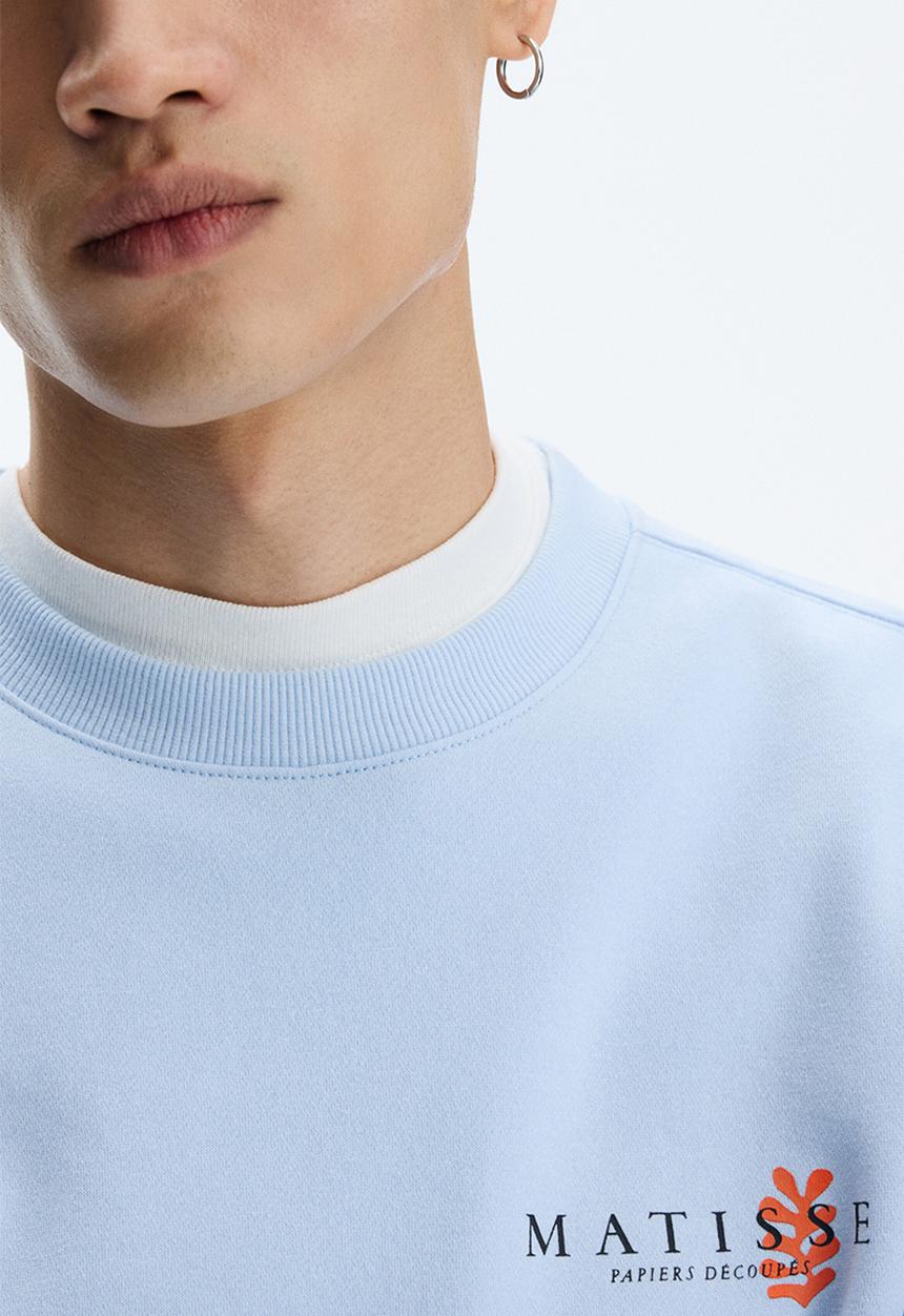H&M - Loose fit sweatshirt - light blue/matisse