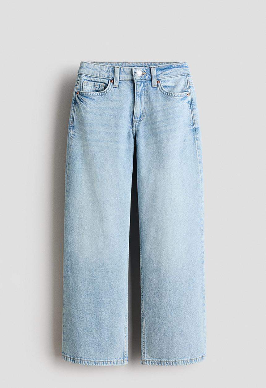 H&M - Wide leg jeans - light denim blue