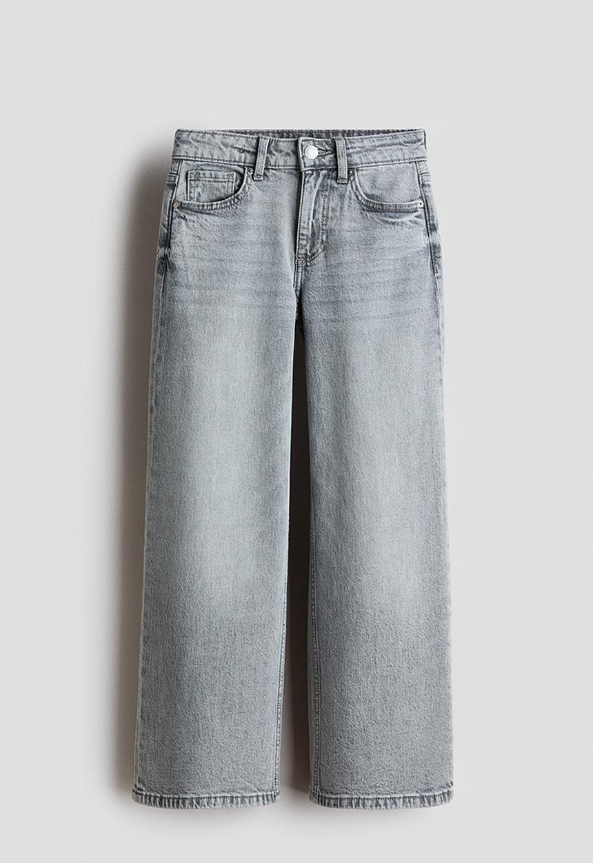 H&M - Wide leg jeans - light denim grey