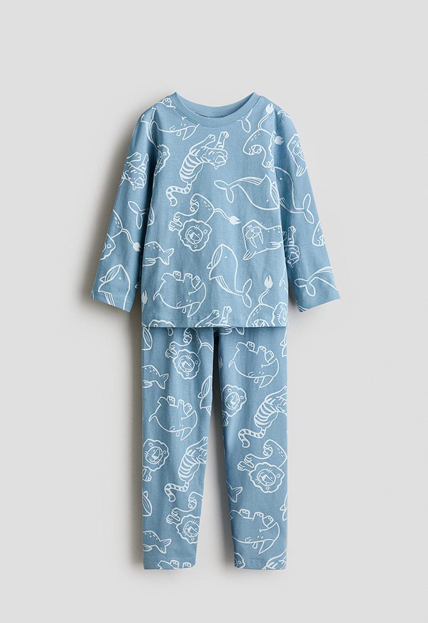 H&M - Patterned jersey pyjamas - blue/animals