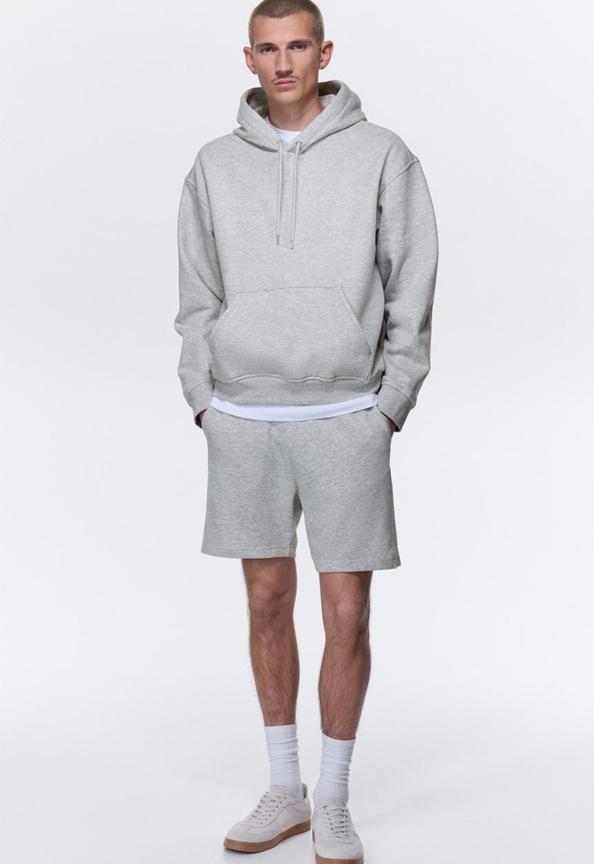 H&M - Regular fit sweatshorts - light grey marl