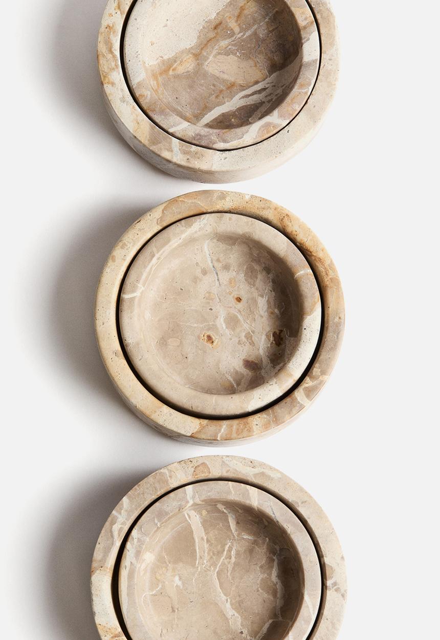 H&M - 2-pack marble bowls - beige