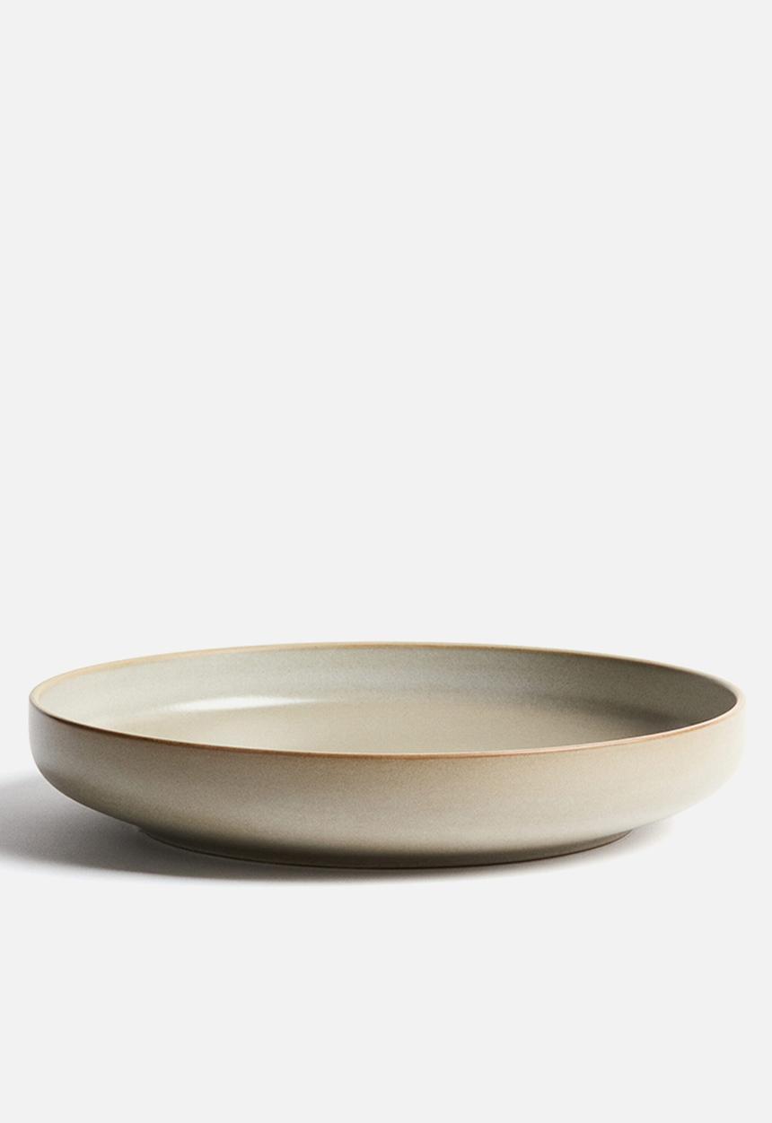 H&M - Reactive-glaze stoneware serving bowl - beige