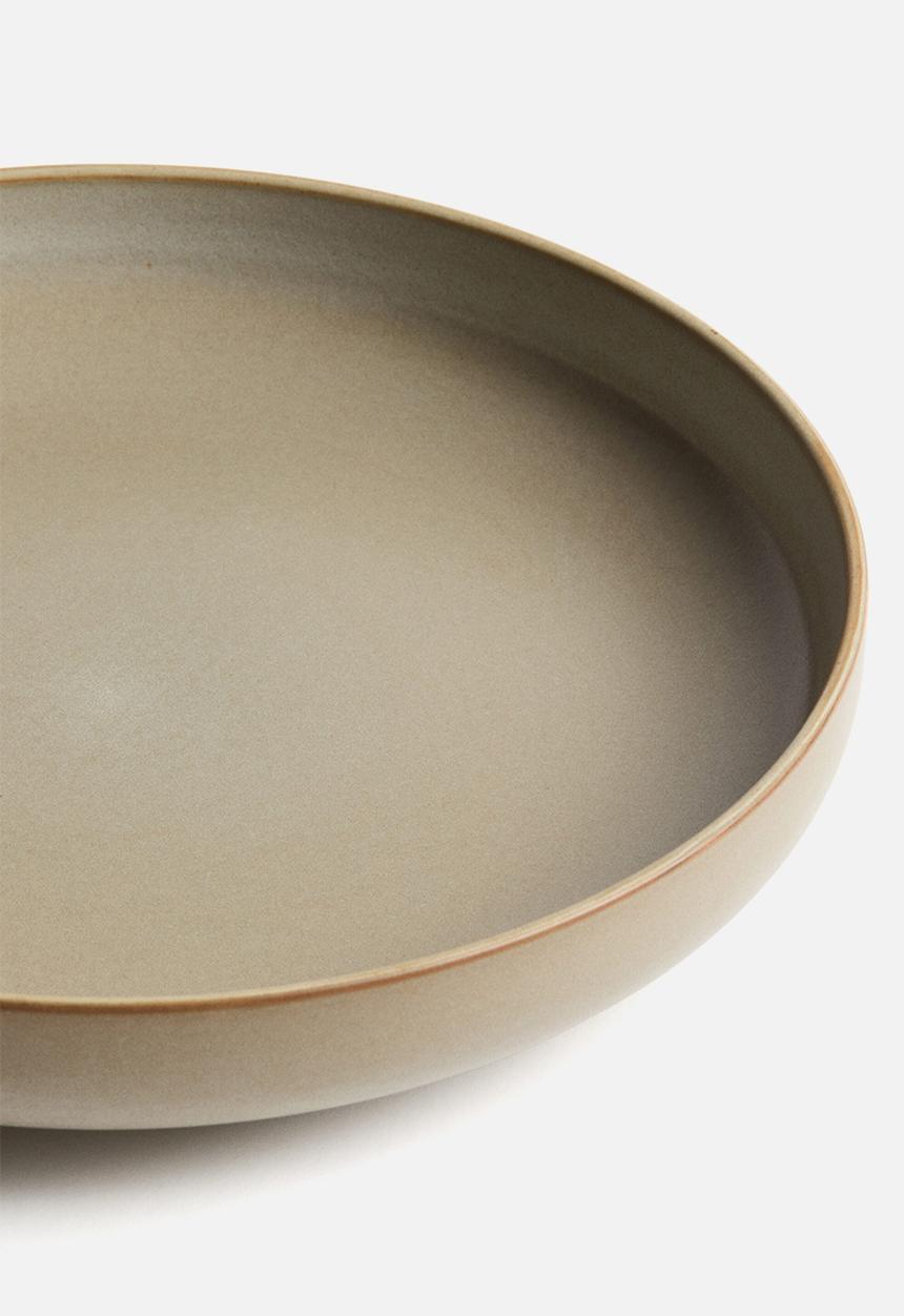 H&M - Reactive-glaze stoneware serving bowl - beige