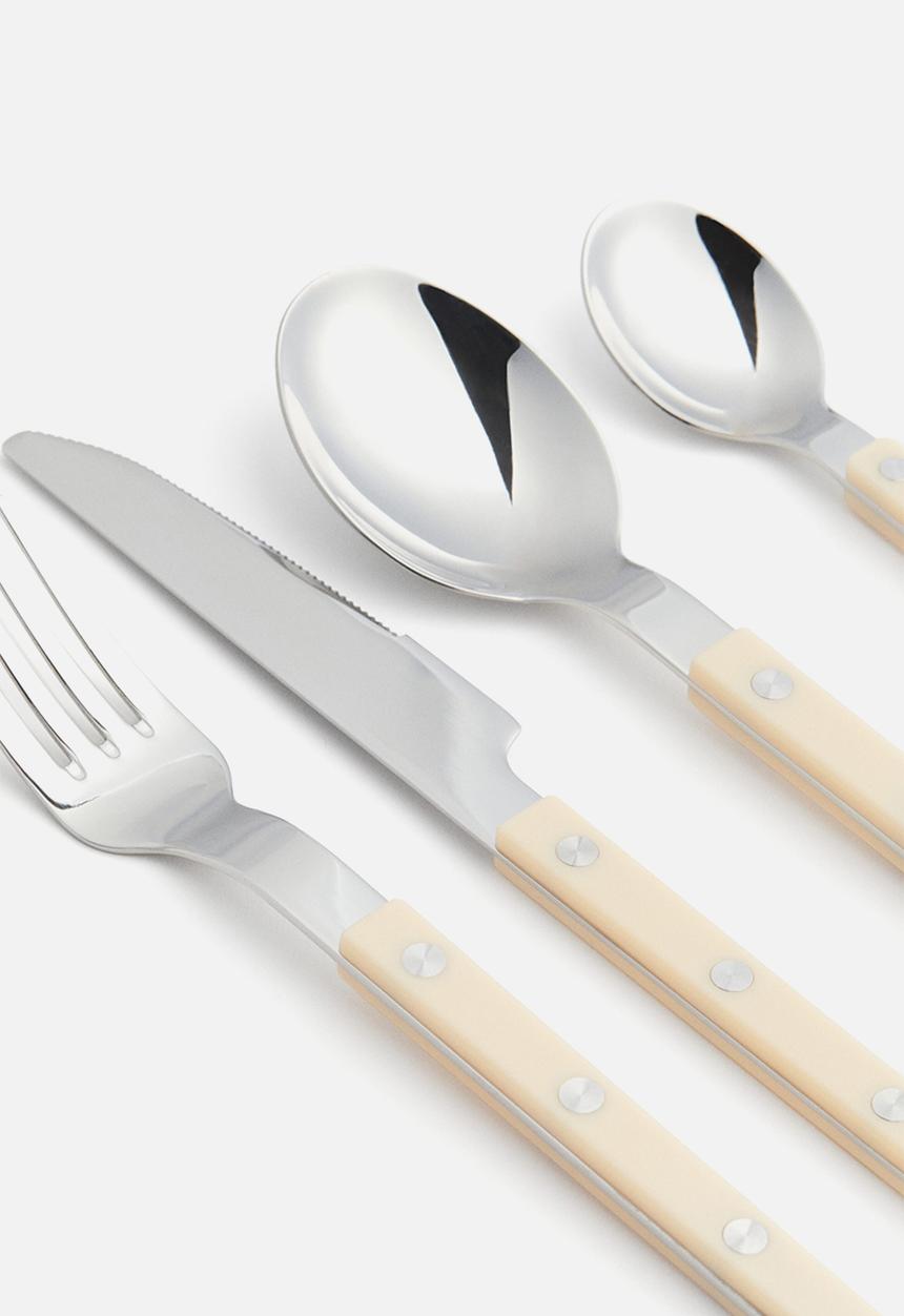 H&M - 16-piece cutlery set - light beige