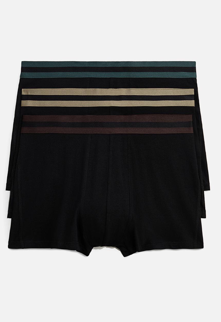 H&M - 3-Pack short trunks with lycra - black
